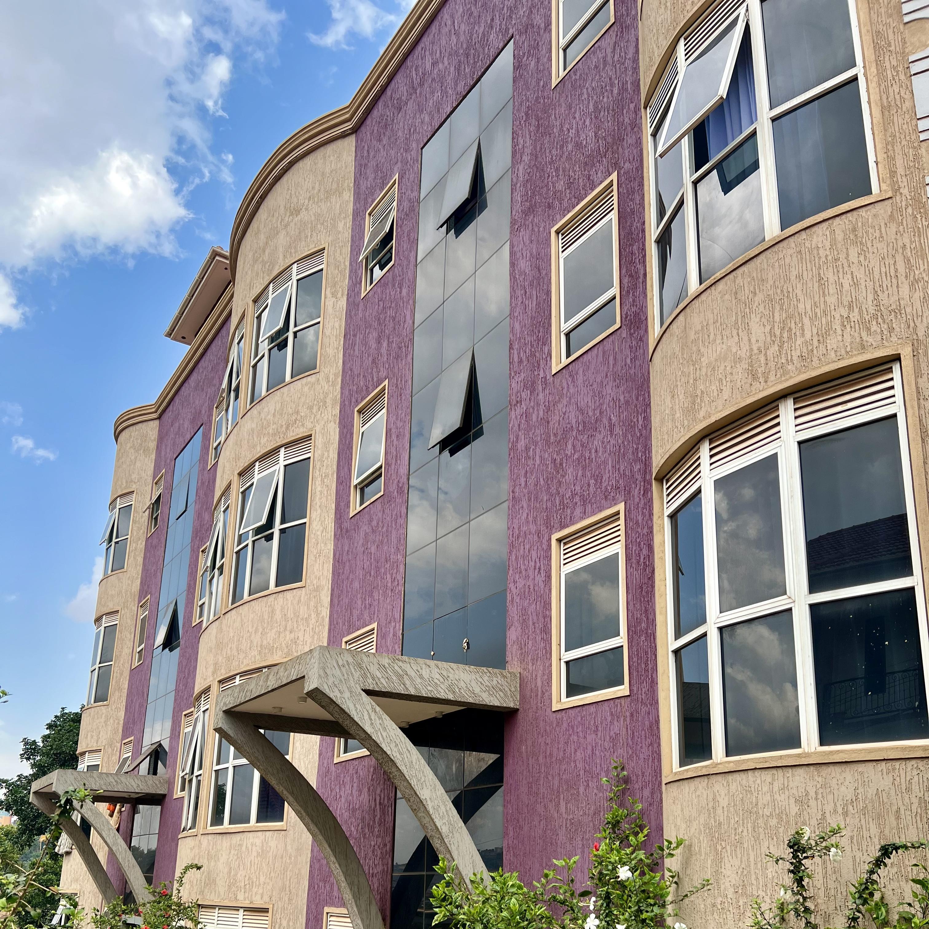 Luxury apartment exterior of Purple Deluxe Apartments